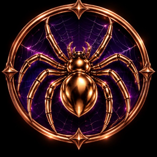 Bronze spider emblem